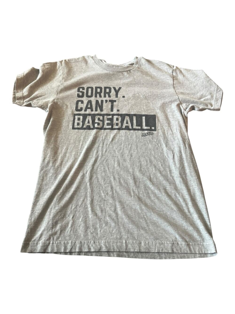 Sorry Can't Baseball Gray T-Shirt Men's Size M Middle School Matchup